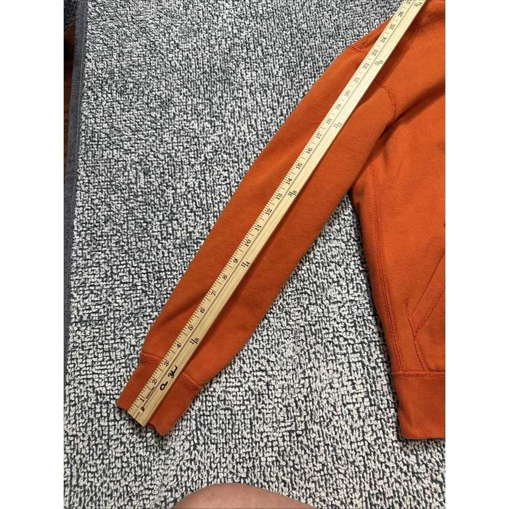 Polo Ralph Lauren Mens Orange Thermal Lined Full Zip Hoodie Sweatshirt Small